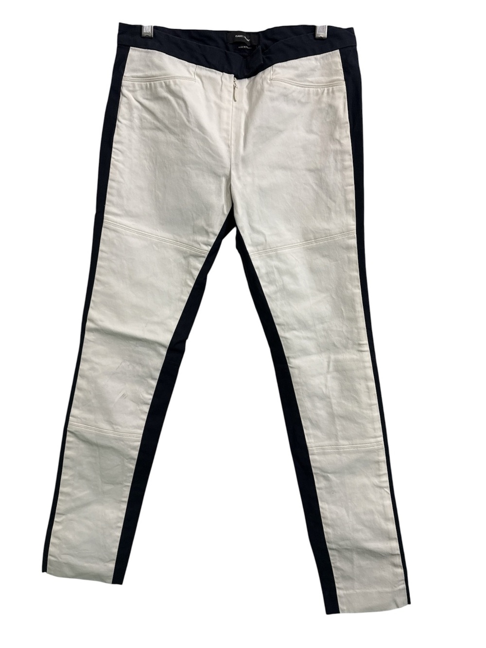 ISABEL MARANT TWO TONE STRETCH COTTON SLIM FIT TROUSERS / PANTS 36 ( USA 4)